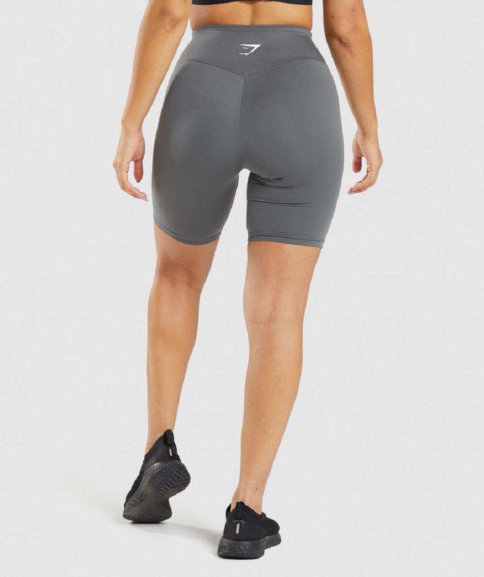 Szorty Damskie Gymshark Treningowe Cycling Szare | PL 2382TCE